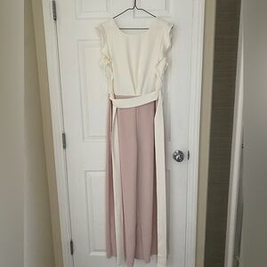 Cute coveralls pink and white one piece dressy